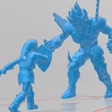 bossposes -zelda - calamity war zelda ganon game figure miniature toy bust 3d print model - Mito3D