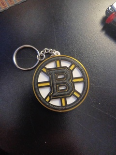 Boston Bruins Logo Schlüsselbund Eishockey Schlüsselring Schlüsselanhänger Lanyard amerikanisch nhl 3d print model - Mito3D