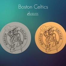 Boston Kelten Logo 3d Linderung drucken Modell Kunst Basketball Skulpturen Zeichen Logos 3d print model - Mito3D
