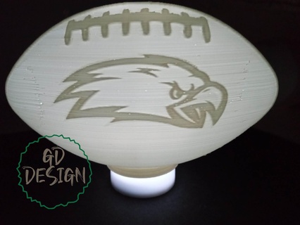 Boston Hochschule Eagles Fußball Licht Teelicht lesen Party cor 3d print model - Mito3D