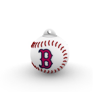 boston red sox key ring container lid mlb keychain 3d print model - Mito3D