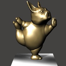 boston terrier yoga 2 poz sanat metalik krom Bronz altın ipek komik hayvan taş mermer heykel dekorasyon baş dekor ev sevimli köpek bulldog Fransız 3d print model - Mito3D