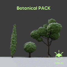 botanical pack cactus trees hedges diorama plant h0 maquette 3d print model - Mito3D