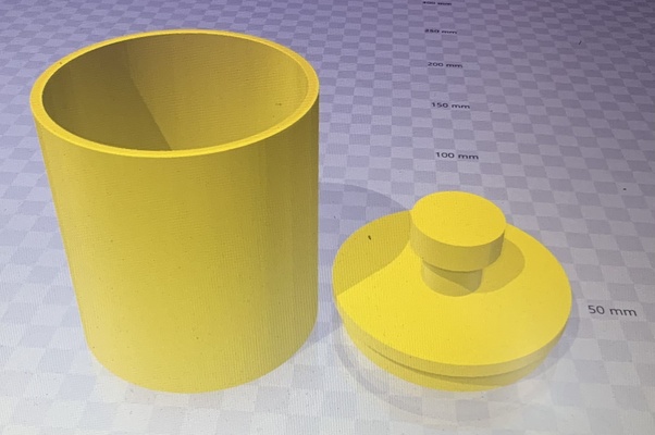 bote tapa recipiente guardar 3d print model - Mito3D