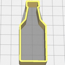 bottle shaped Teig Cutter 3d print model - Mito3D