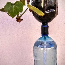 bottle connector gadget plants pot thread recycling natural -maseta - 3d print model - Mito3D