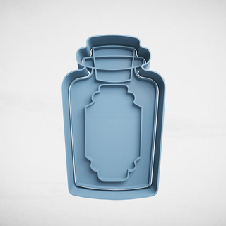 bottle flask cookie cutter cutters stl molds 3d print model - Mito3D