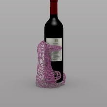 bottle holder wine voronoi 3d print model - Mito3D