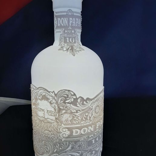 bottiglia litofania Rum don papà Whisky vino alcol 3 fiumi 3D print model - Mito3D