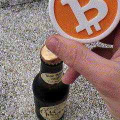 bottiglia apriscatole versione 004 birra magnete attrezzo utile key ring luppolo bitcoin intestazione ingegneria magnetico frigo crypto btc 3d print model - Mito3D