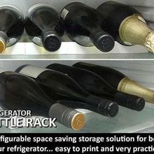 bottle rack use refrigerators home wine storage solution simple season refrigerator present practical organization organisation kitchen household house holiday holder gift fridge festive entertaining eay print drinking drink dining containers container bottles beer 3d print model - Mito3D