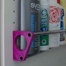 bottle storage attached shelf holes &lt50mm home cabinet cleaning detergent flasche schrank 3d print model - Mito3D