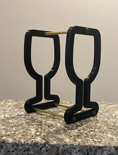 şişe şarap bardak Kulp destek araçlar orijinal 3d Yazdır bar iç tasarım masa Sanat 3d print model - Mito3D