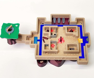 inferior zelda ocarina Nintendo jogos Bruxas assustador terreno videogame paleta ligação diorama masmorra conjunto brinquedos d multicolorido mmu 3d print model - Mito3D