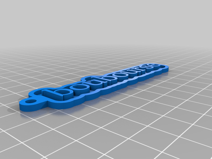 boubourse llave cadena personalizado llaveros 3d print model - Mito3D