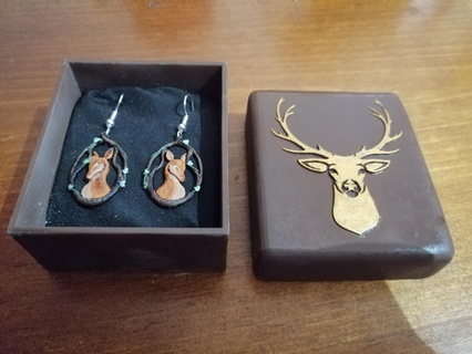 boucle d'oreille biche deer earing deer deer earing loop ear jewel jewelry  3d print model - Mito3D