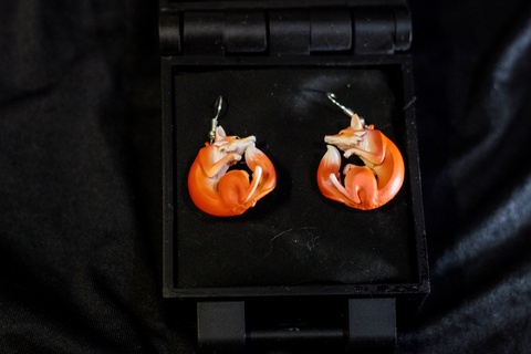 boucle d'oreille renard fox earing earing fox fox  3d print model - Mito3D