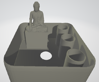 Buda flor Panela casa plantar estátua estatueta 3d print model - Mito3D