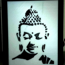 bouddha art 2dart 2d wall boudhisme painting religion 3d print model - Mito3D