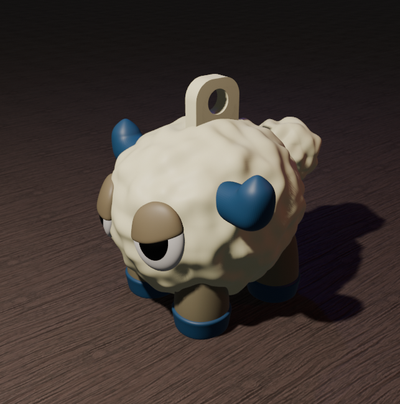bouftou dofus porte cl clé wakfu jeu mignonne mouton anime 3d print model - Mito3D