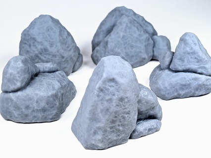 boulder scatter terrain stone wargaming tabletop rocks d&d stones dnd pathfinder gloomhaven ttrpg swlegion bolders 3d print model - Mito3D