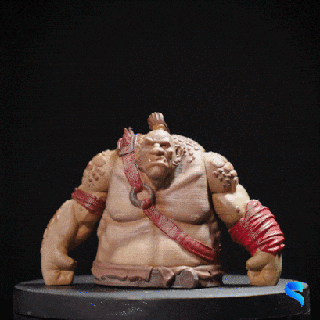 bouncing ogre articulated beast creature magic wizardry secret lore rpg dnd decoration nerd geek decor 3d print model - Mito3D