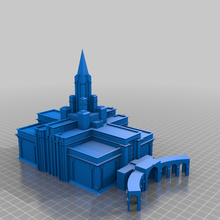 reichlich Utah Tempel Architektur Kirche Gebäude Strukturen 3d print model - Mito3D