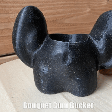 bouquet bum bucket flower pot flowerpot ass butt art arsch arschgesicht 3d print model - Mito3D