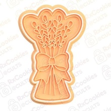 bouquet cookie cutter set stamp cookies cook home cithen cutters flowers plants wreath 3d print model - Mito3D