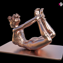 arco dhanurasana esculpir ioga pose decoração casa arte presente x9s x9st0y mulher senhora menina miniatura estatueta instalação dança Academia fêmea estátua esculturas 3d print model - Mito3D