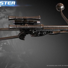 bowcaster wookiee besta jogo starwars cosplay adereços 3d print model - Mito3D