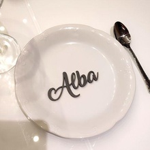 bowen banchetto nozze comunione cena piatto tavolo decorazione tablename 3d print model - Mito3D