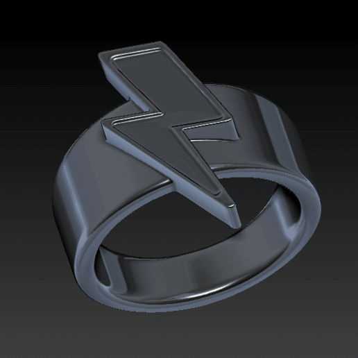 Bowie Blitz Ring Bolzen zap 3D print model - Mito3D
