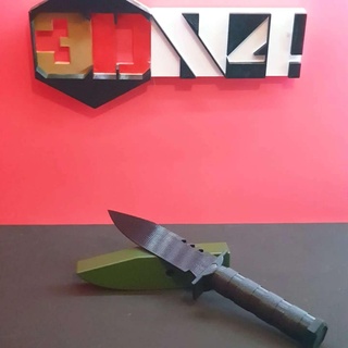 bowie coltello fondina airsoft 3d print model - Mito3D