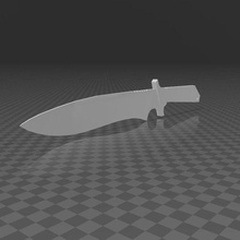 bowie knife 3d print model - Mito3D