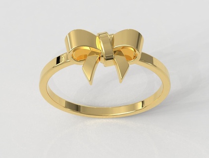 bowl knot ring Jewelry rings gold jewelry pauloranieri fashion classic modern silver oval gemstone bow diamond jewellery 3d print model - Mito3D