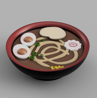Schüssel Ramen Japan Küche Kochen Anime Nudeln asiatisch Otaku Miniatur Lebensmittel japanisch Naruto Stück niedlich kawaii 3d print model - Mito3D
