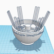 bowl range chopsticks home tidy baguette 3d print model - Mito3D