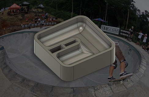 bowl skate ashtray 3d print model - Mito3D