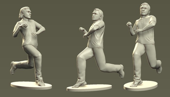 jogador boliche Grilo corrida Esportes terra Copa Mundo miniatura brinquedo estatueta escultura resina sony jogando 3d print model - Mito3D