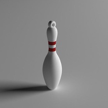 bowling pin Schlüsselanhänger Schmuck keychain sport 3d print model - Mito3D