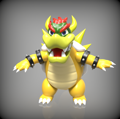 bowser dragão mario nintendo monstro monstruo 3d print model - Mito3D