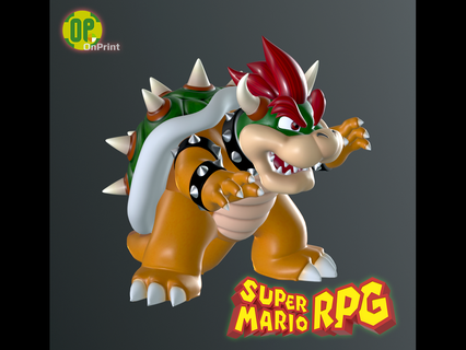 bowser 3d printable - super mario rpg remake Game characters video game nintendo switch character plumber peach princess mallow geno dragon pokemon free christmas 3d print model - Mito3D