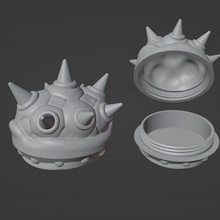 bowser carapace chest 3d print model - Mito3D