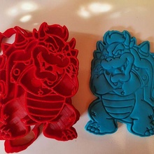bowser cookie cutter 3d print model - Mito3D