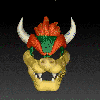 Bowser Maske Super Mario bros Kunst Cosplay Stütze Nintendo Gaming Video Spiel Zahl Skulptur nes 64 3d print model - Mito3D