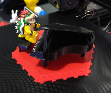 Bowser memes duraznos accesorio pierna mario hermanos jugar 3d print model - Mito3D