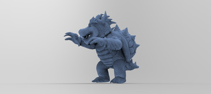 bowser super mario dragon turtle 3dprint 3d print model - Mito3D