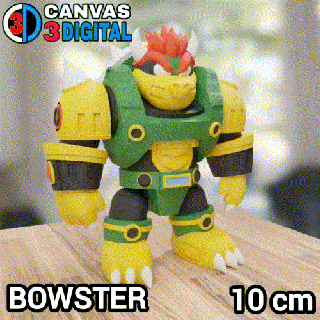 Bowster jogos mario bowser robô Hulkbuster mecânico articulado yoshi sapo maravilha luigi pêssego 3d print model - Mito3D