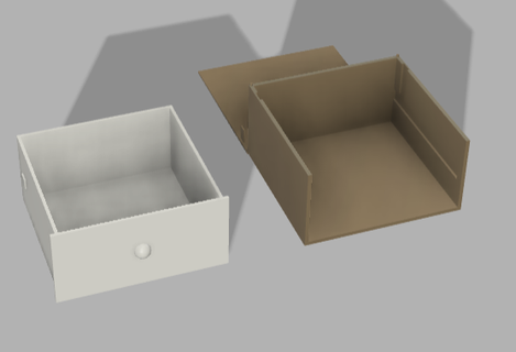 scatola cassetto 3d print model - Mito3D